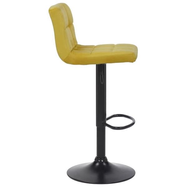 Set med 2 barstolar - CLP - Feni i sammet - Justerbar i höjdled - Gul - Modern design