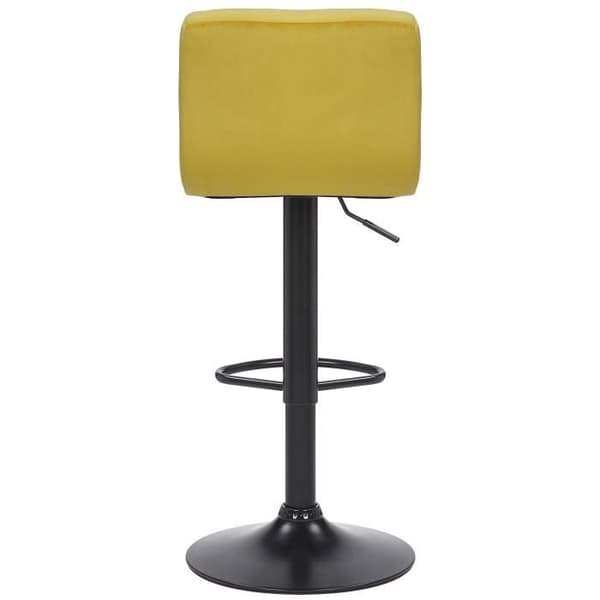 Set med 2 barstolar - CLP - Feni i sammet - Justerbar i höjdled - Gul - Modern design