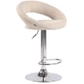 Miniatyrbild 2 av 4: Barstol - CLP - Olinda - Creme Tyg - Chrome Metall Benställning - Justerbar