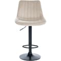 Miniatyrbild 3 av 4: Toni Velvet Barpall Metal Base Justerbar Höjdsvirvel, Cream-Black