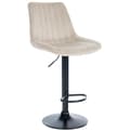 Miniatyrbild 1 av 4: Toni Velvet Barpall Metal Base Justerbar Höjdsvirvel, Cream-Black