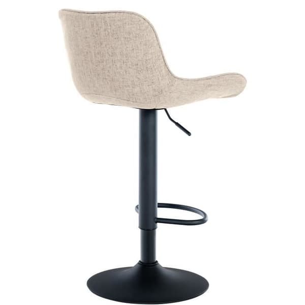 Minosa Barpall med metallstruktur Justerbar höjdled, taupe-tyg