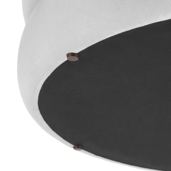 Polstret skammel Altu XL, opbevaringsplads - Velour look grå