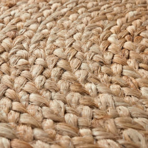 Håndlavet puf Banno cylinder af jute rund, boho-stil - beige