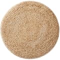 Miniatyrbillede 6 af 8: Håndlavet puf Banno elipse i jute, rund, boho-stil - beige