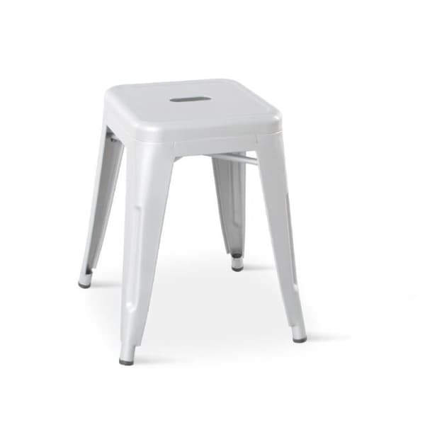 Mat vit taburett - Höjd 46 cm