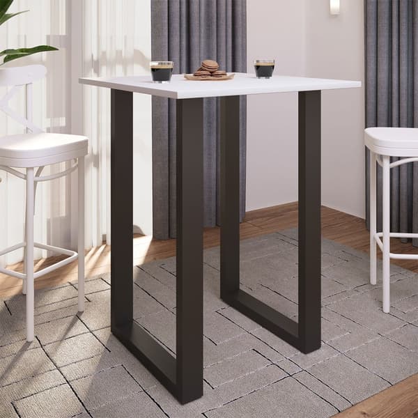 Xona barbord 80x50 hvid, sort.