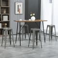 Miniatyrbild 2 av 7: ROTZ SET AV 4 INDUSTRIAL Barstolar - Metallstapelbara stolar - Loftstil Sitting - Footstödkomfort - 43L x 43W x 76H cm