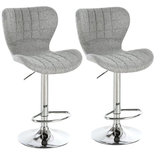 Rootz -sarja 2 baarin jakkaraa - Säädettävät korkeuslaskut - 360 ° pyörivät tuolit - ergonominen tuki - 47 cm x 51,5 cm x 89,5-111,5 cm