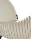 Miniatyrbillede 8 af 11: Barstole med Armlæn Beige Sæt af 2 Høj Køkkenstole Retro Ryglæn Design Fodstøtte Counterstol til Barbord Stole til Køkkenø