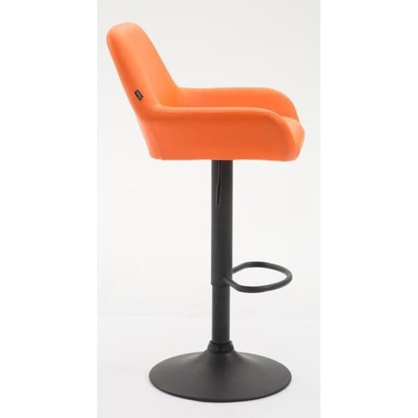 Set med 2 barstolar Braga i Syntetläder, Orange-Svart