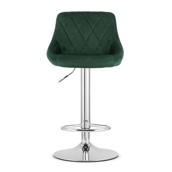 KAST skammel - fløjlsgrøn / krom base x 2