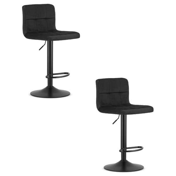 PROT skammel - sort fløjl / sort base x 2