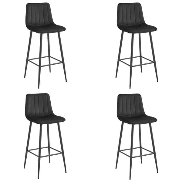 POZZA pall - svart sammet / svarta ben x 4