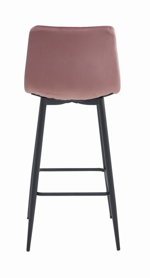 ARCETO skammel - mørk pink fløjl / sorte ben x 4