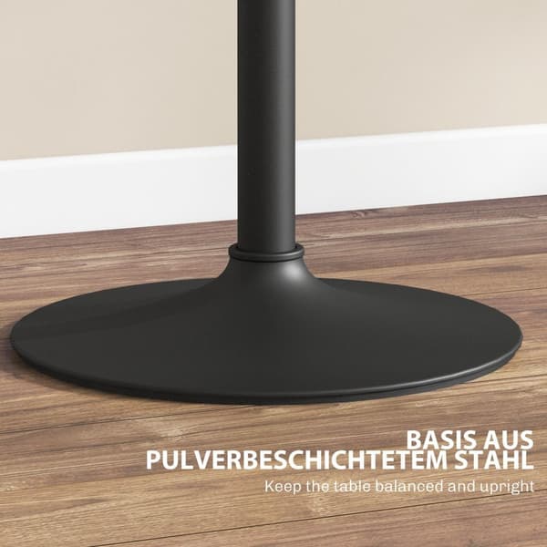 Rootz marmor look bar tabell - bistro tabell - höjdjusterbar tabell - rymdbesparande design - 60 x 60 x 68-93,5 cm