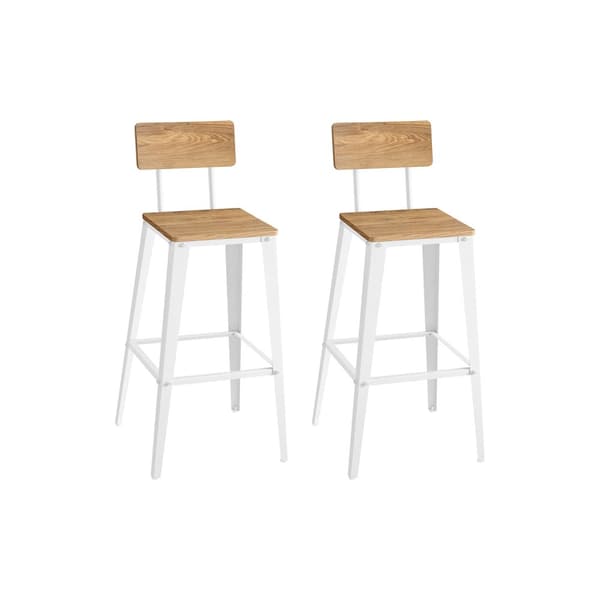 Barstol, VASAGLE set om 2, 45.4x45.4x102.2 cm, Vetebrun