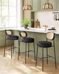 Miniatyrbillede 2 af 6: Barstol, VASAGLE LBC087B01, 48x46x92 cm, Sort