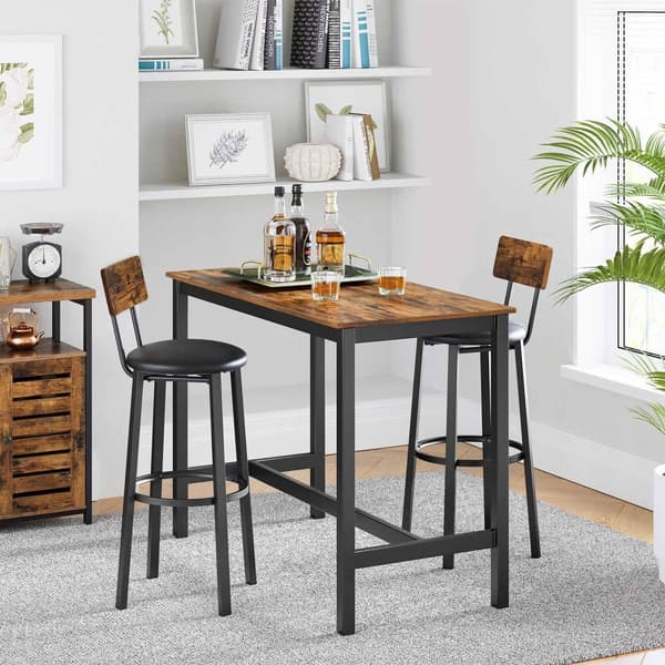 Barstol, VASAGLE, 39x39x100 cm, Brun-Svart
