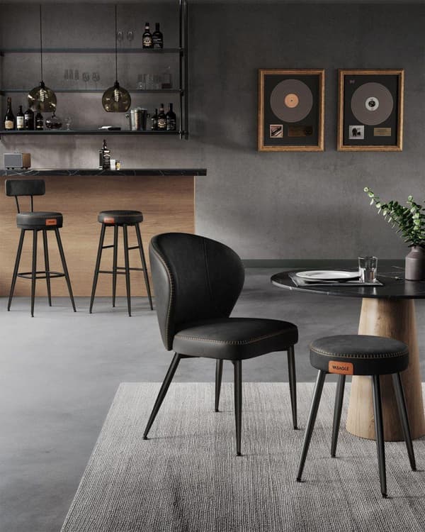Barstol, EKHO, 57x57x101 cm, Svart