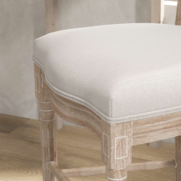 Rootz Sarja 2 Louis XVI -mitalion baarituolia - Counter -jakkarat - Pilliset istuimet - Ergonominen mukavuus - 48 x 56 x 118 cm valkoinen, ruskea