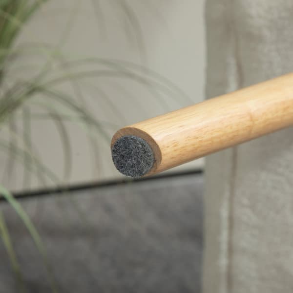 Rootz fleece dækket fodskammel - osmannisk - polstret afføring - blød komfort - 60,5 cm x 45 cm x 38 cm hvid