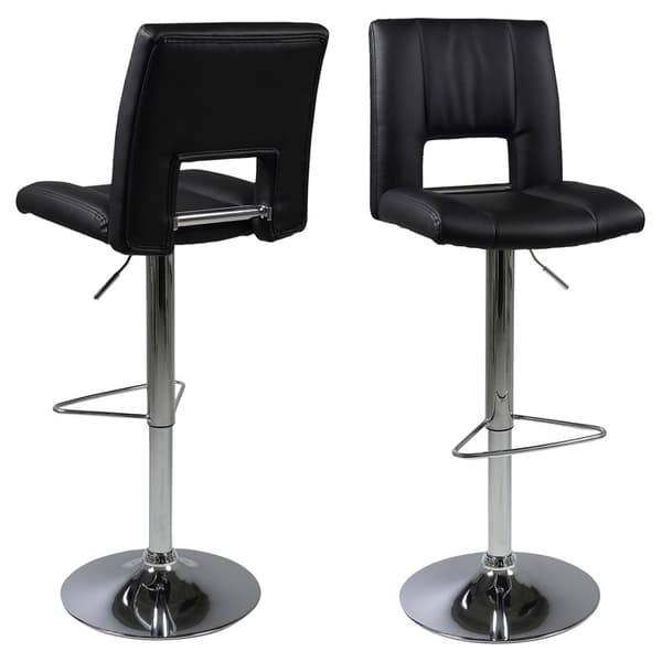 2 x Sylvia barstol PU konstläder svart.