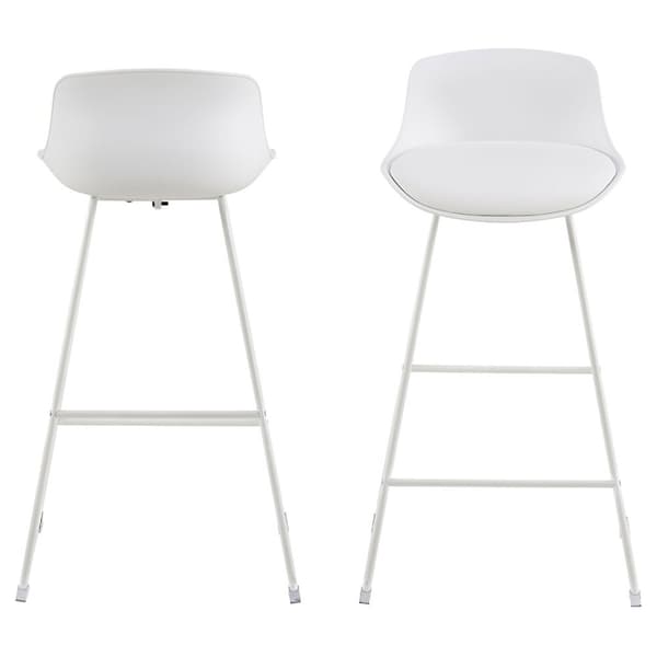 2 x Tina barstol PU konstläder vit.