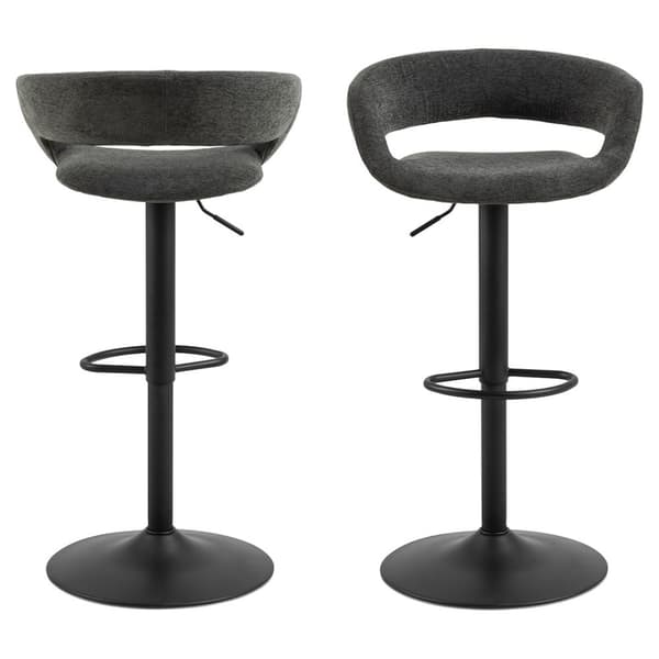 2 x Grace barstol tyg grå.