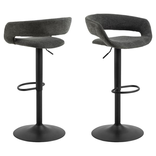 2 x Grace barstol tyg grå.