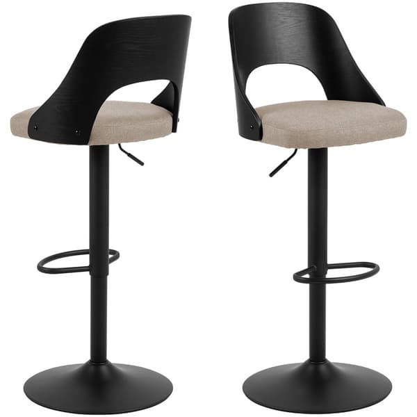 2 x Lucy barstol stoff brun.