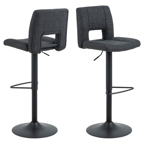 2 x Sylvia barstol stoff grå.