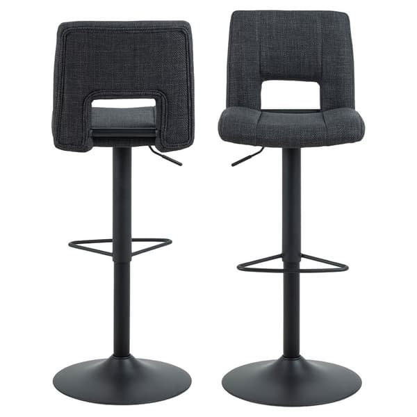2 x Sylvia barstol stoff grå.