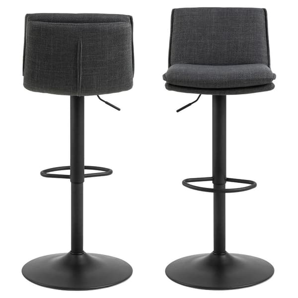 2 x Flynn barstol stoff grå.