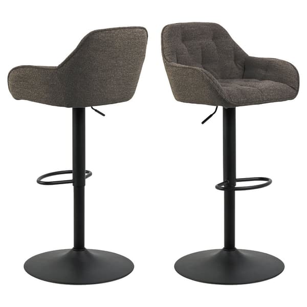 2 x Brooke barstol bouclé grå.