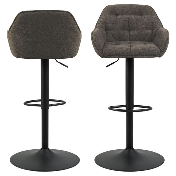 2 x Brooke barstol bouclé grå.