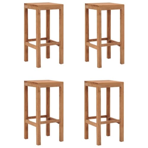 Barstolar 4 st massiv teak