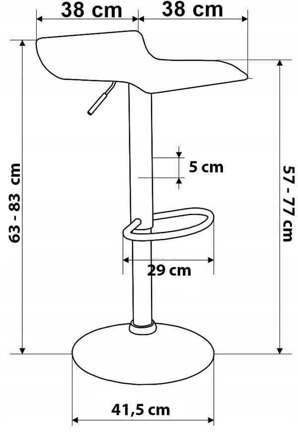 Justerbar skammel VIA hvid Eco