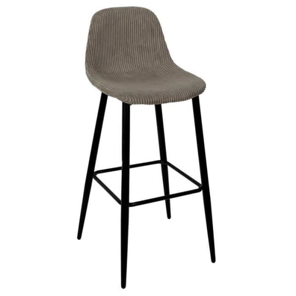 Pack med 2 Barstolar Ribbade "Scott" 100cm Taupe