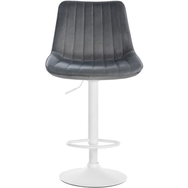 Toni Barpall i Velvet Metal Base Justerbar höjdled, mörkgrå-vit