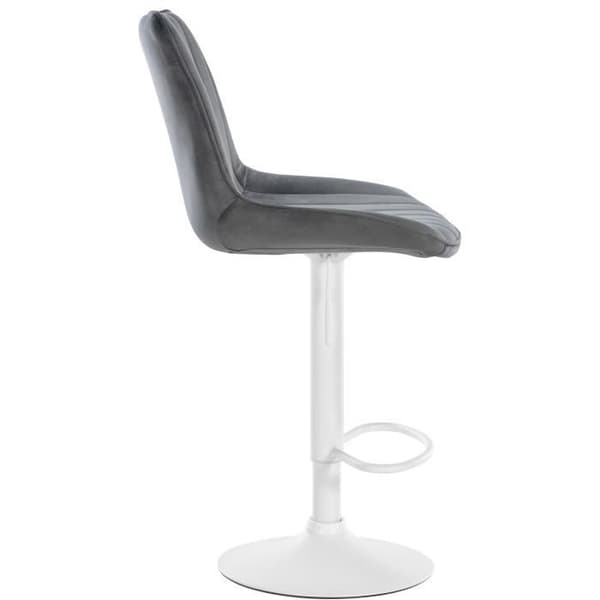 Toni Barpall i Velvet Metal Base Justerbar höjdled, mörkgrå-vit