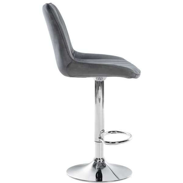Toni Barpall i Velvet Metal Base Justerbar höjdled, mörkgrå-krom