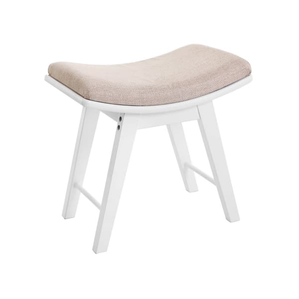 Konkav trukket krakk hvit-beige