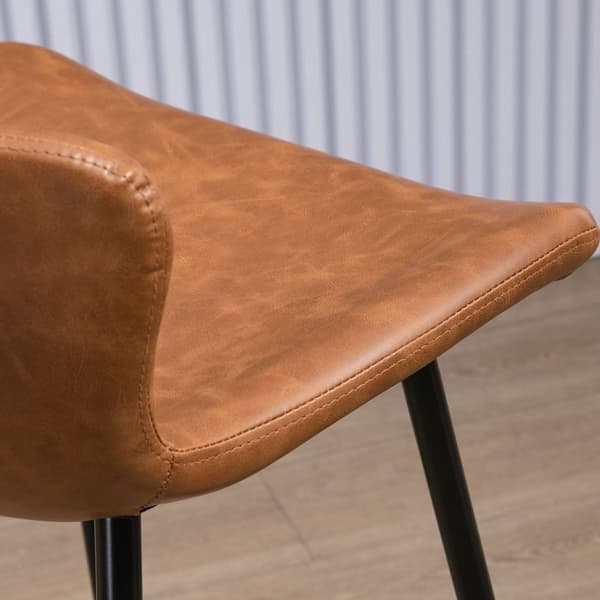 Rootz 2 -kappaleinen sarjan palkkivartio - laskuri - korkeat tuolit - vintage -suunnittelu - synteettinen nahka mukavuus - 45b x 49t x 94,6h cm