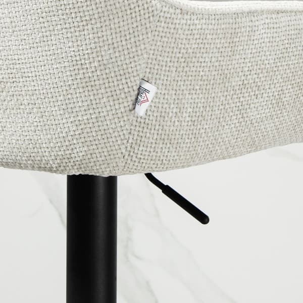 Rootz 2 Piece Justerbar barstoluppsättning - Barstolar - Counter Palls - Linen Comfort & Steel Base - 52,5 x 53 x 86,5-108 cm