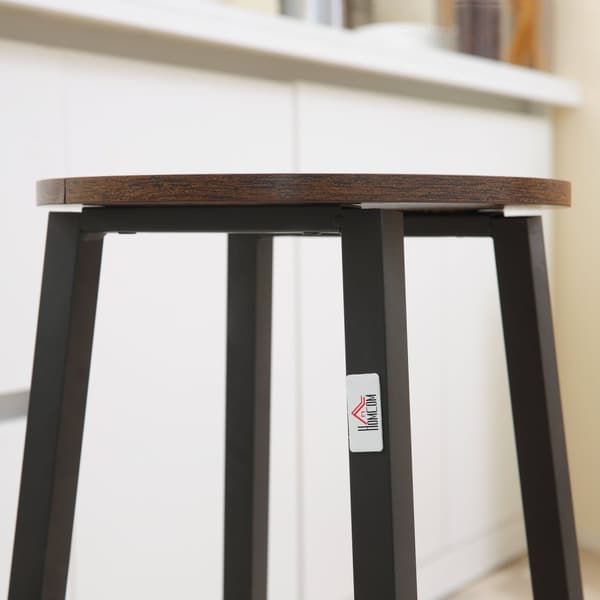 Rootz 2 -osainen asetettu modernit baarijakkarat - keittiön jakkarat - vasta tuolit - 65 cm korkeus - tilaa säästävä muotoilu - teräsrunko - 32,5 cm x