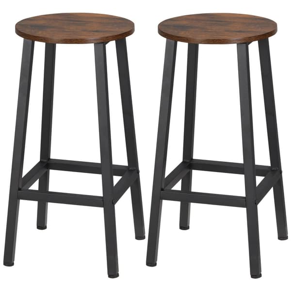 Rootz 2 -osainen asetettu modernit baarijakkarat - keittiön jakkarat - vasta tuolit - 65 cm korkeus - tilaa säästävä muotoilu - teräsrunko - 32,5 cm x