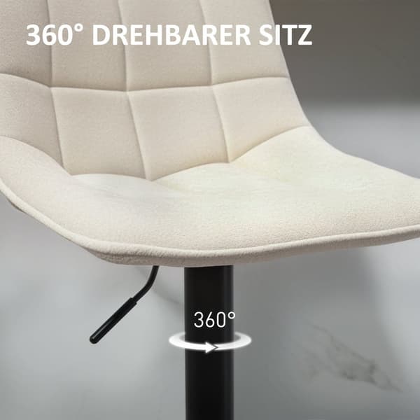 Rootz Modern 2 -sarja pyörivät palkkituolit - Säädettävät jakkarat - pehmustetut tangon istuimet - korkeus monipuolinen 63-84 cm - 47b x 53t x 96-117h