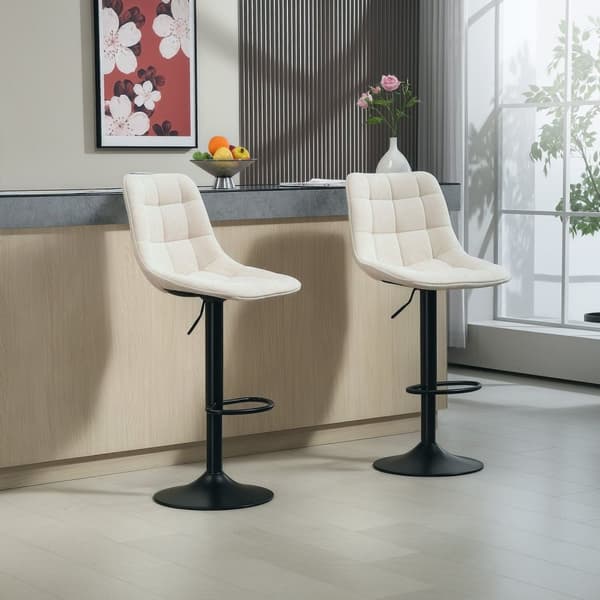 Rootz Modern 2 -sarja pyörivät palkkituolit - Säädettävät jakkarat - pehmustetut tangon istuimet - korkeus monipuolinen 63-84 cm - 47b x 53t x 96-117h