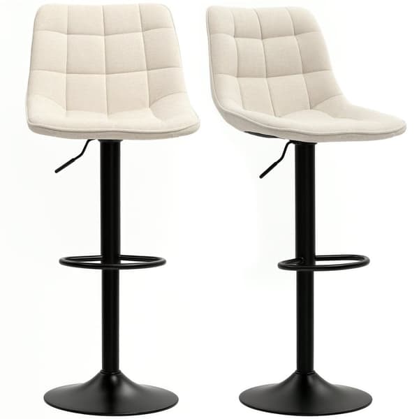 Rootz Modern 2 -sarja pyörivät palkkituolit - Säädettävät jakkarat - pehmustetut tangon istuimet - korkeus monipuolinen 63-84 cm - 47b x 53t x 96-117h